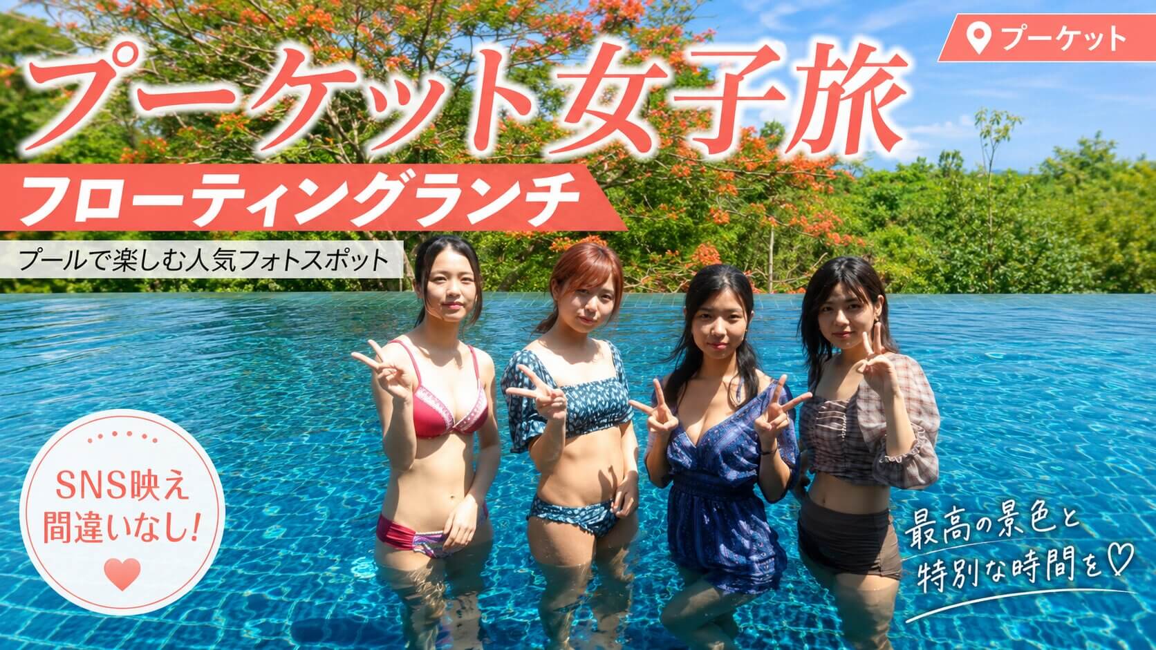 プーケットのフローティングランチと象乗りを楽しむ女子旅ツアーのイメージ